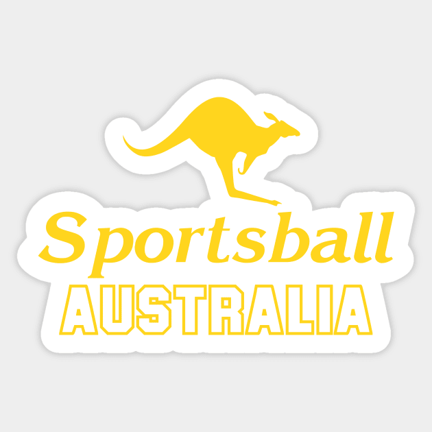 SPORTSBALL AUSTRALIA Caddy Yellow Sticker by Simontology